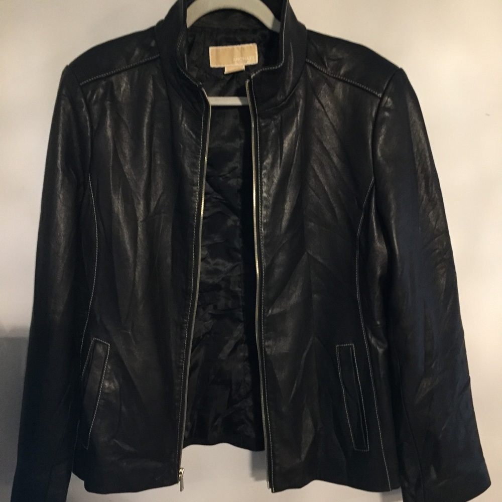 Michael Kors Brown Leather Jacket